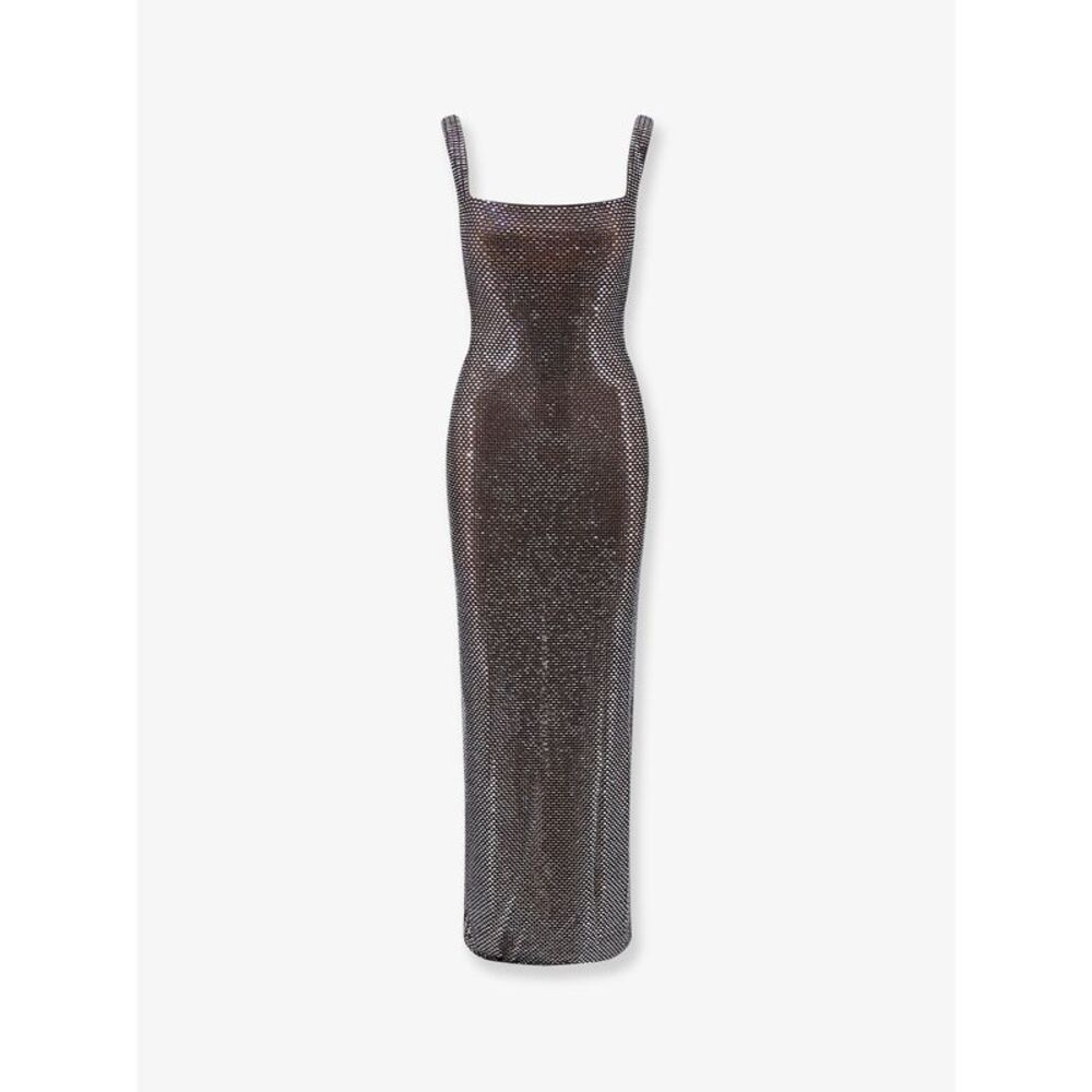 Self Portrait Women Long Dress With All-Over Rhinestones